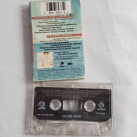 Celine Dion – Because You Loved Me Cassette Single (1996) - Picture 2 of 2